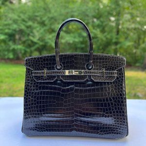 Hermès 2003 Pre-owned Birkin 35 Handbag - Black